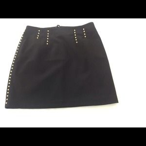 Black gold studded skirt