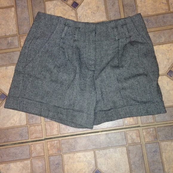 High waisted cotton shorts