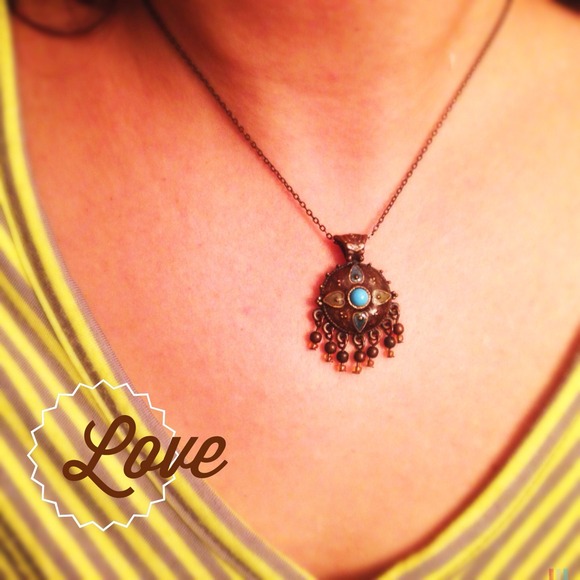 Bronze & Turquoise Necklace | Adjustable