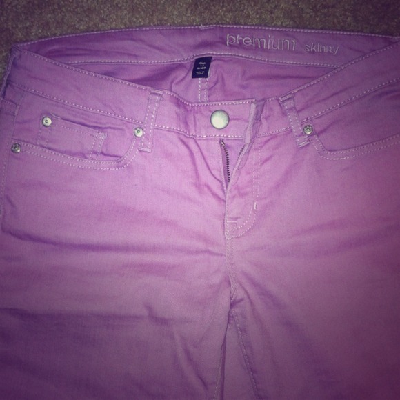 Gap Premium Denim purple/lilac skinny jeans sz 8 - Picture 1 of 3