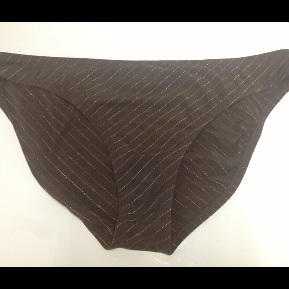 Brown and gold bikini bottoms