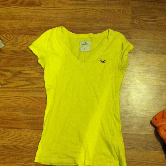 Bright yellow hollister shirt