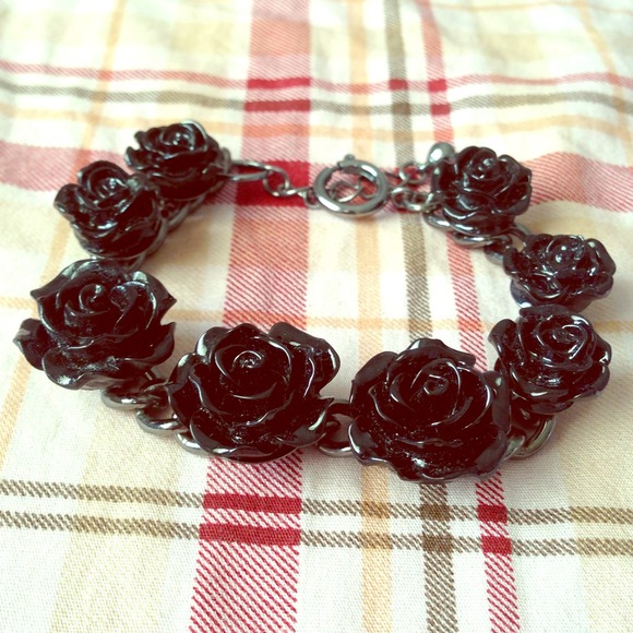 H&M Black Rose Bracelet