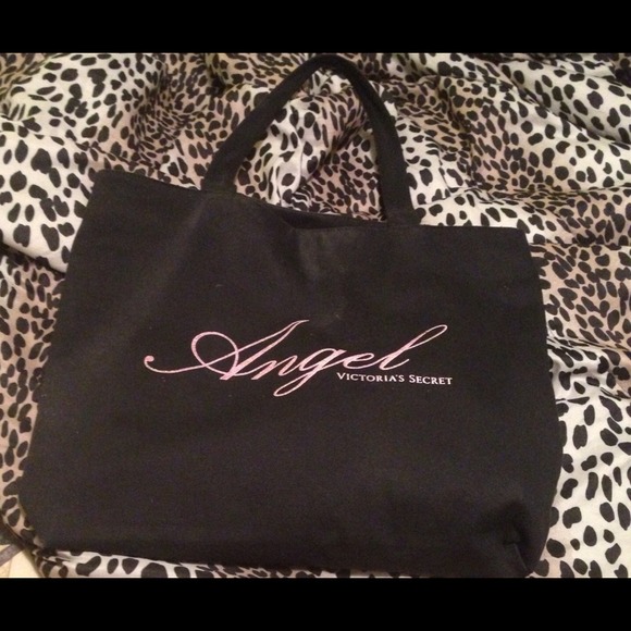 VS Large Black Bag W PINK Sparkly Ltrs
