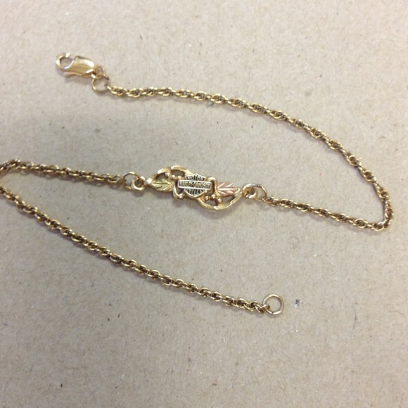 10k  9.5 inch long anklet - Picture 2 of 3