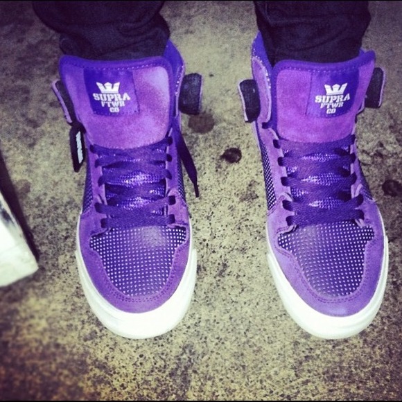 Purple Supra Hitop Sneakers