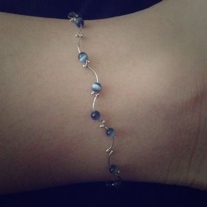 Blue Ball Anklet