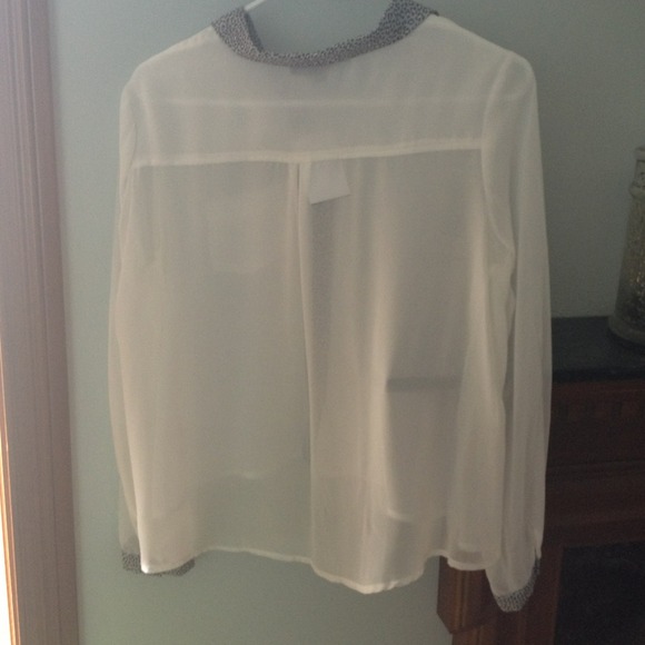 Elodie - High-low leopard sheer blouse - Picture 3 of 6