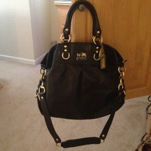 Authentic Coach Leather cross a body