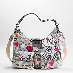 Authentic NWOT Coach Poppy Graffiti Hobo