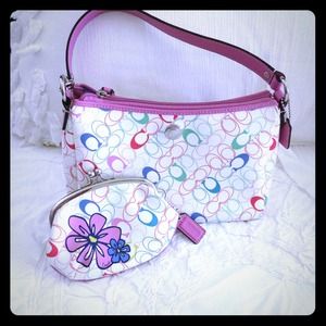 Coach, authentic, purse and matching coin purse