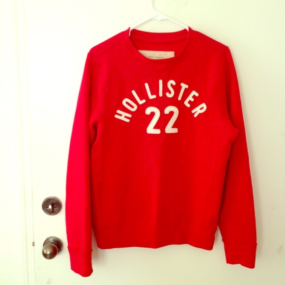 Hollister men's red sweatshirt pullover nwt