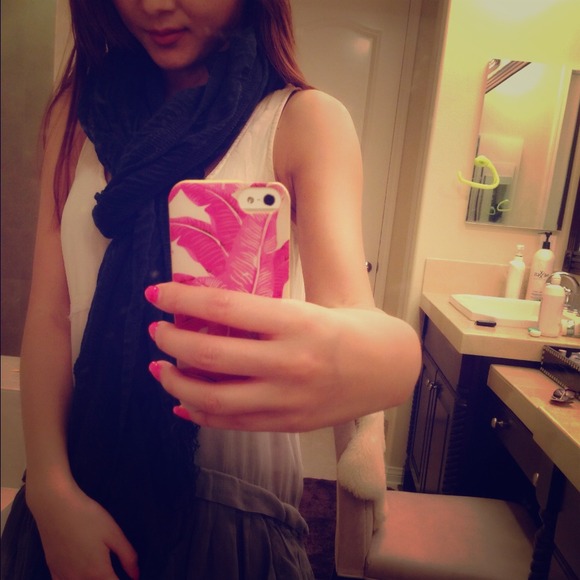 Stylish scarf. Blue