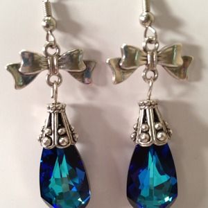 Swarovski Bermuda Blue Teardrop earrings