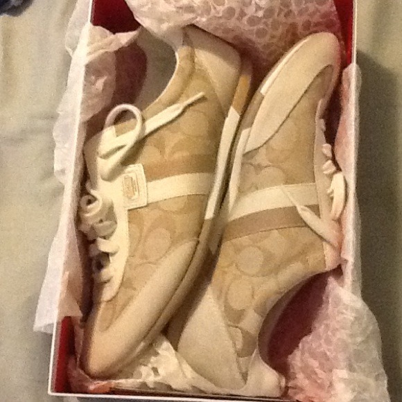 **Reserved** Coach Canvas and Suede Tennis Shoes