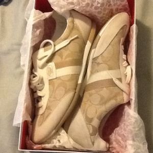 **Reserved** Coach Canvas and Suede Tennis Shoes
