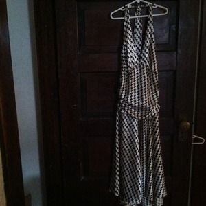 Hounds tooth silk dress