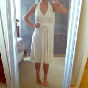 Arden B white halter top dress