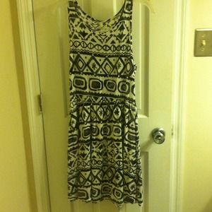 A tribal print dress.