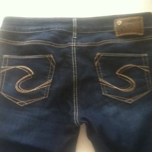 Silver denim jeggings!