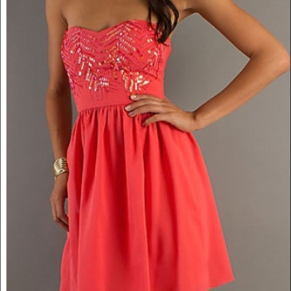 Embellished strapless dress - Picture 1 of 2