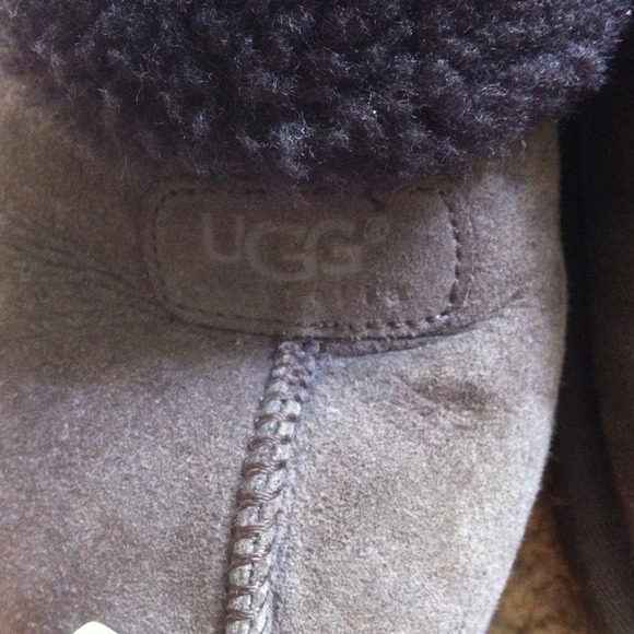 Chocolate brown slip on Uggs