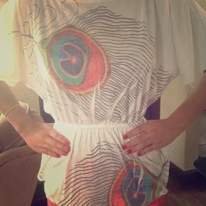 Forever 21 Top (Feather Pattern)