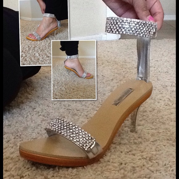 ❤Rhinestone Strap Heels❤