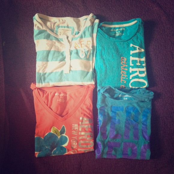 Four Aeropostale t-shirts
