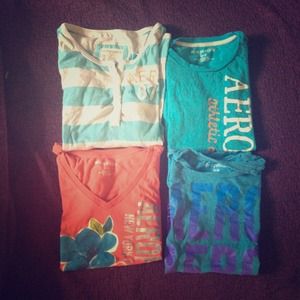 Four Aeropostale t-shirts