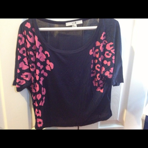 Pink cheetah crop top