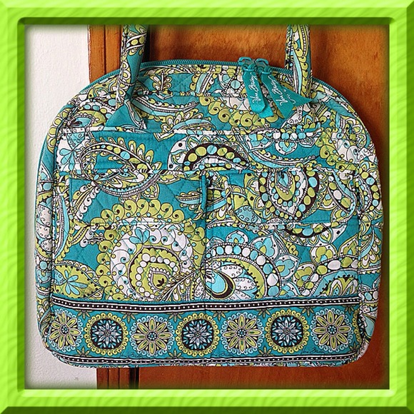 Vera Bradley Bowler Bag purse in Peacock💙💚