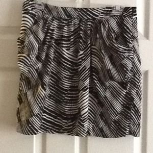 Zebra print skirt.