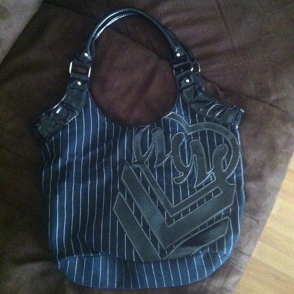 Reduced!! Metal Mulisha Purse -  Black Pinstripe