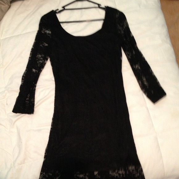 Black lace dress