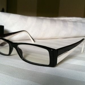 Black & White Prada Eyeglasses