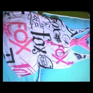 Pink and white Fox tank