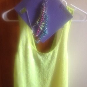 Glitter tank top and necklace