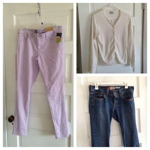 BUNDLE - ON jeans, lilac jeans, & cardigan