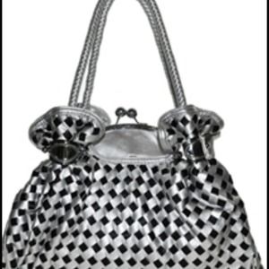 Silver checked Purse / Handbag