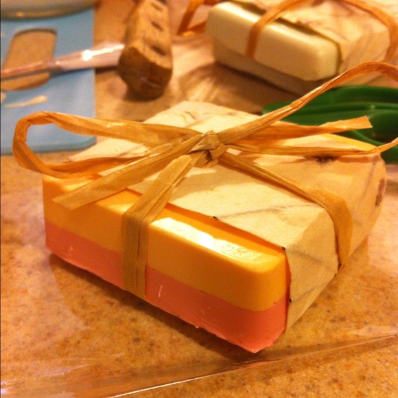 Handmade orange creamsicle soap