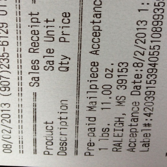 Shipping proof for @maryallisonh - Picture 1 of 1