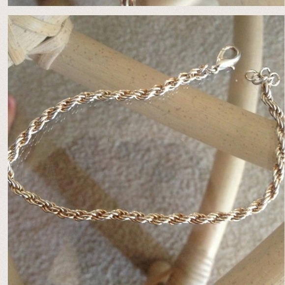Silver and gold tone bracelet