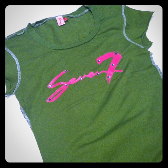 SEVEN7 Army Green tee shirt