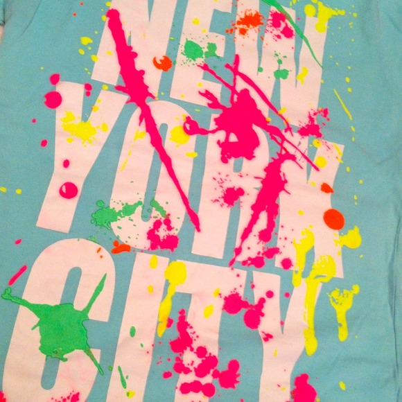 New York City Teal tee shirt