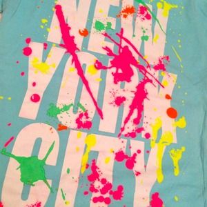 New York City Teal tee shirt