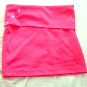 Bright pink skirt