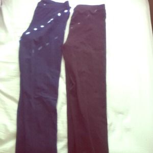 Dark blue and brown leggings