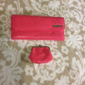 Pink wallet and coin purse