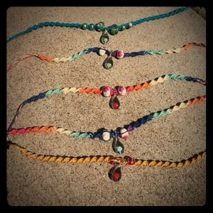 Handmade glass mushroom pendant jewelry.